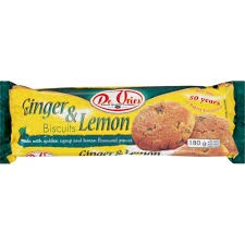 De Vries Ginger and Lemon biscuits 180g
