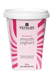 Kefalos Smooth Strawberry Yoghurt 500g