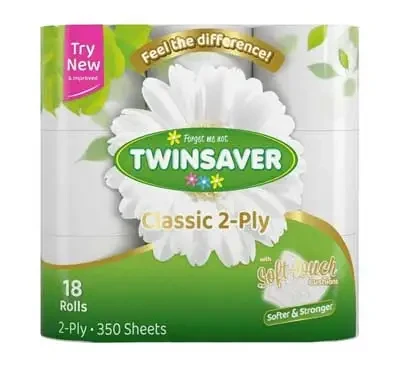 Twinsaver 2 Ply Toilet Tissue 18s