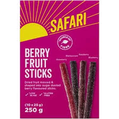 Safari Berry Fruit Sticks 250g