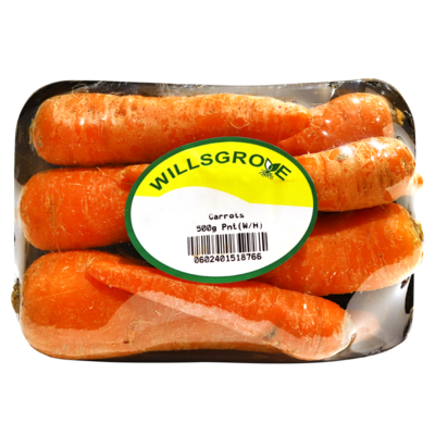 carrots 500g pack/pnt