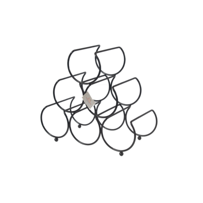 ch 6 bottle triangle wine rack-blac