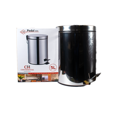 ch dome lid pedal bin 5ltr-matt bla