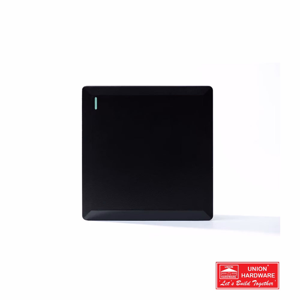 1G 1W PLATE SWITCH BLACK