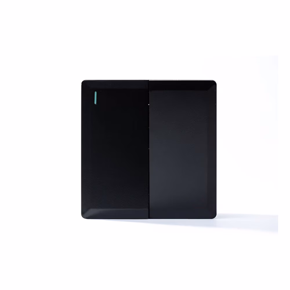 2g 1w Plate Switch Black