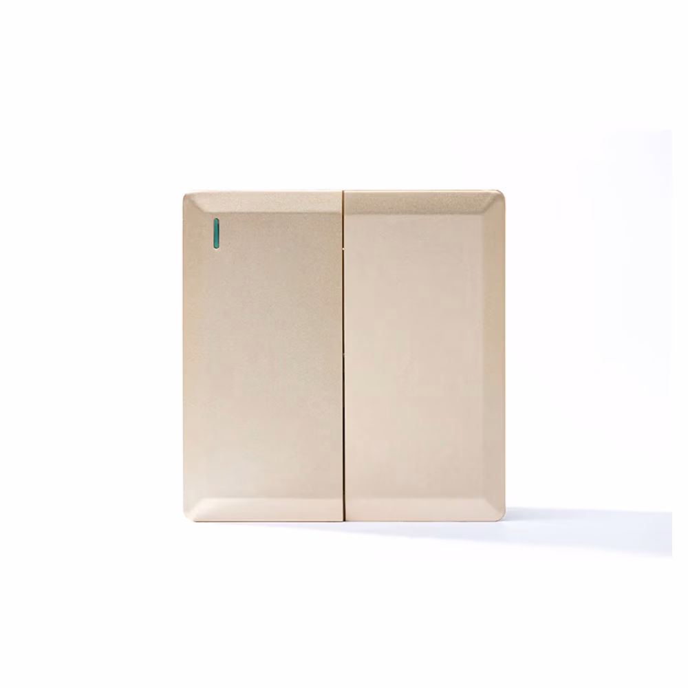 2g 1w Plate Switch Gold