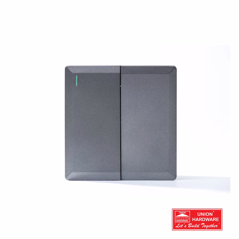 2G 1W PLATE SWITCH SILVER