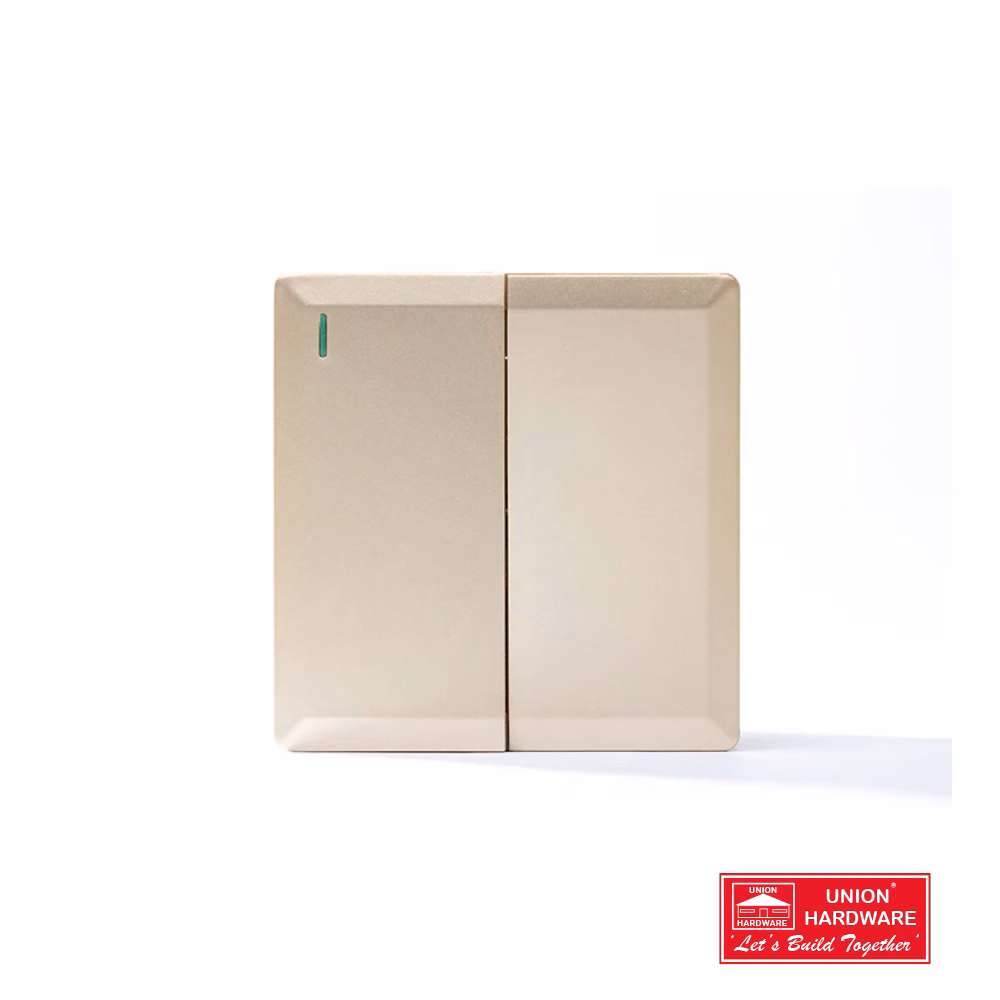 2G 2W PLATE SWITCH GOLD