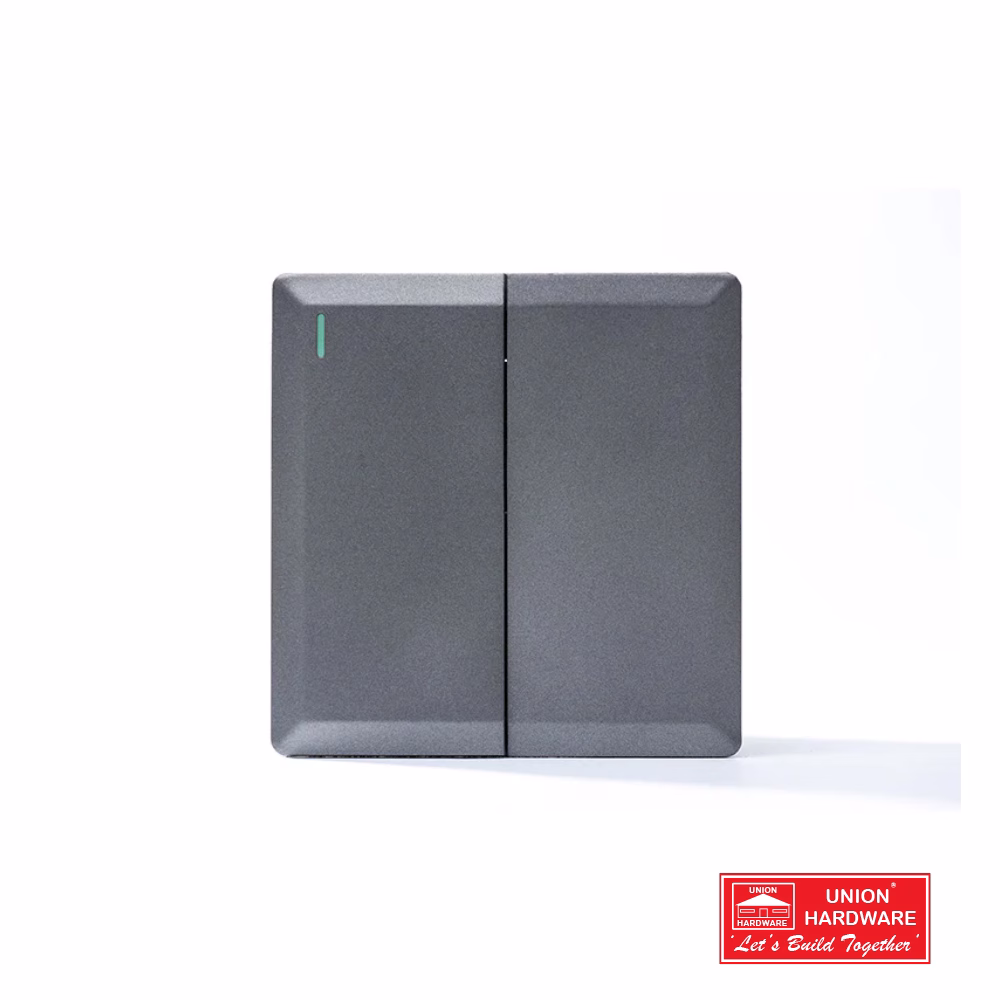 2G 2W PLATE SWITCH SILVER