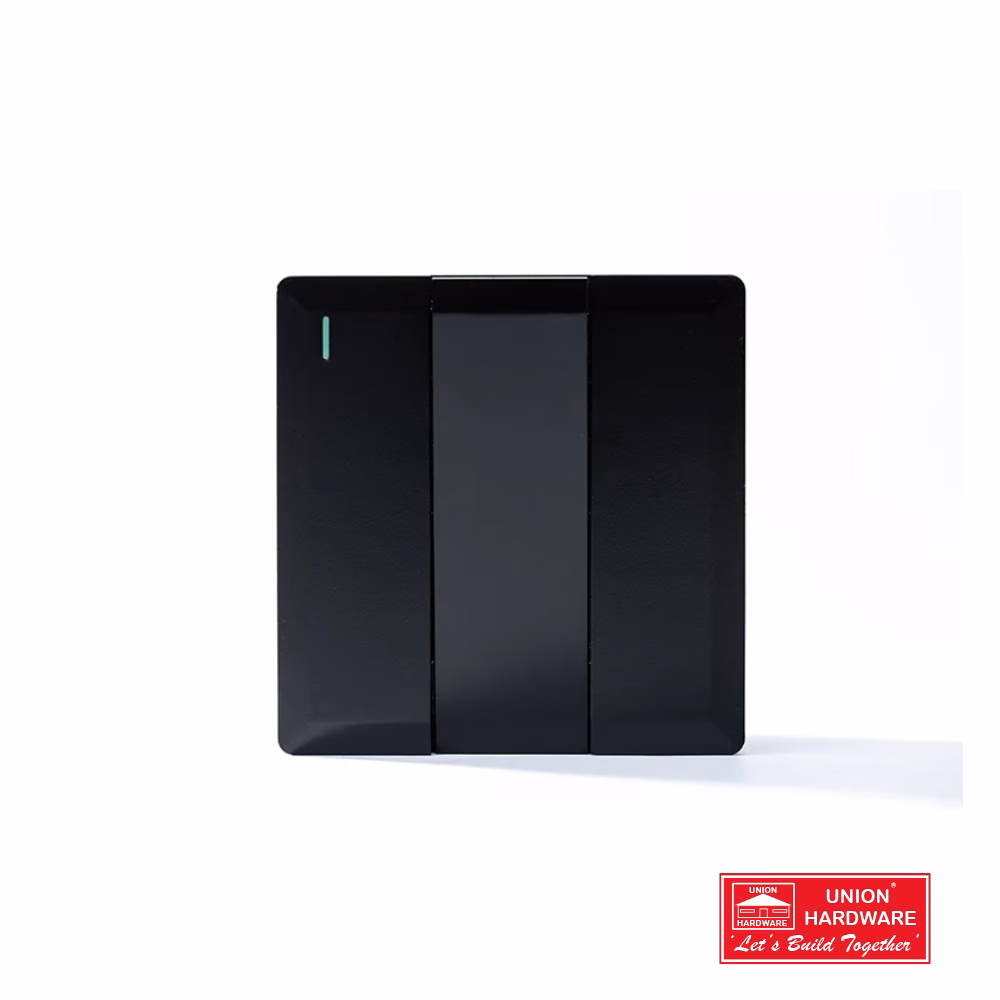 3G 1W PLATE SWITCH BLACK