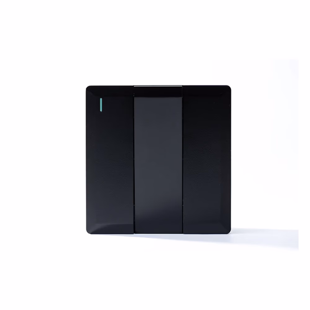 3g 1w Plate Switch Black