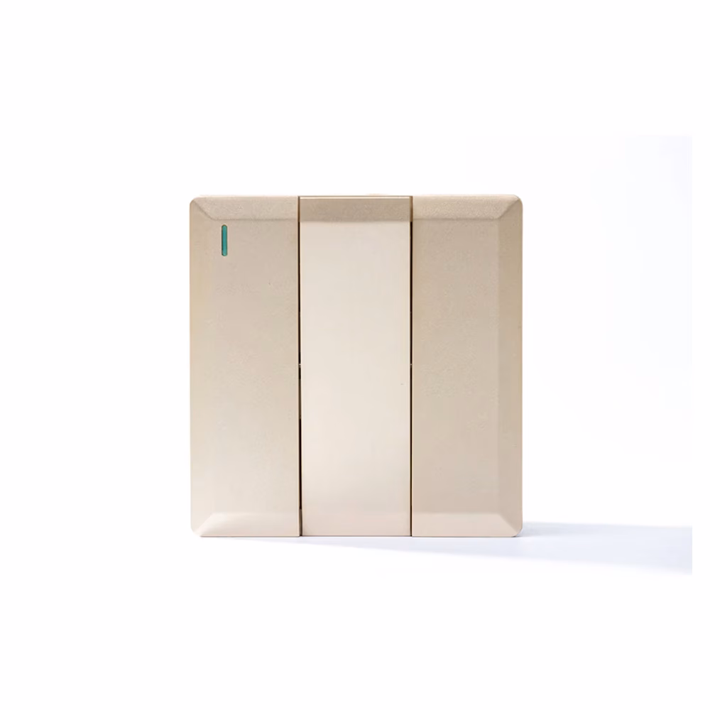 3g 1w Plate Switch Gold