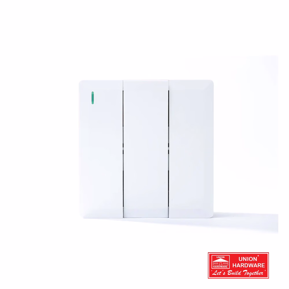 3G 1W PLATE SWITCH WHITE