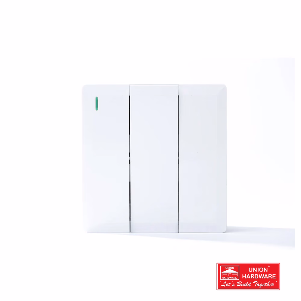 3G 2W PLATE SWITCH WHITE