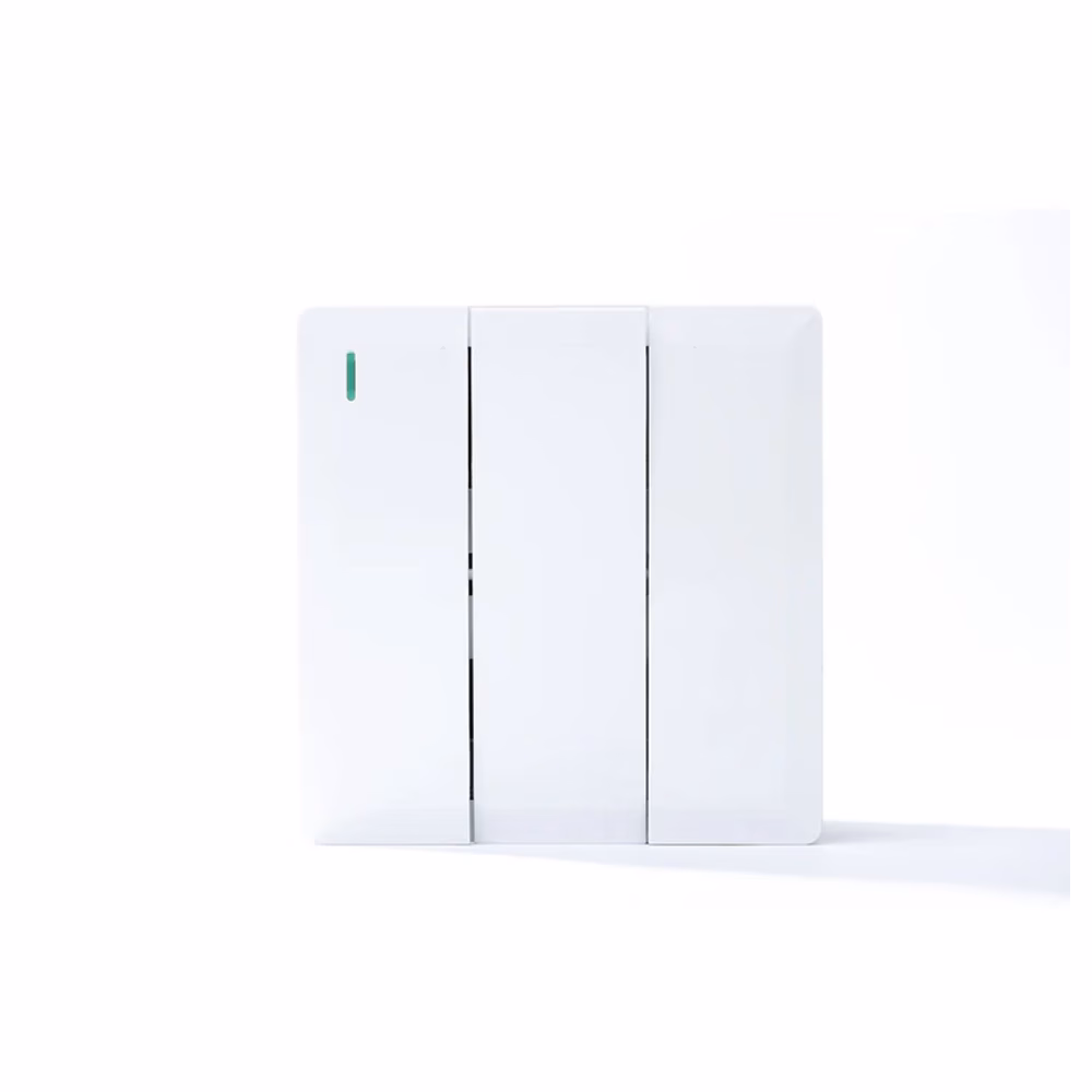 3g 2w Plate Switch White