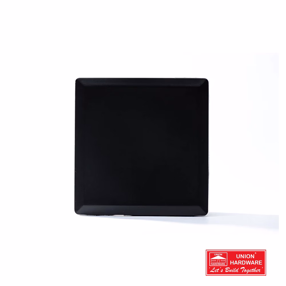3X3 BLANK PLATE BLACK