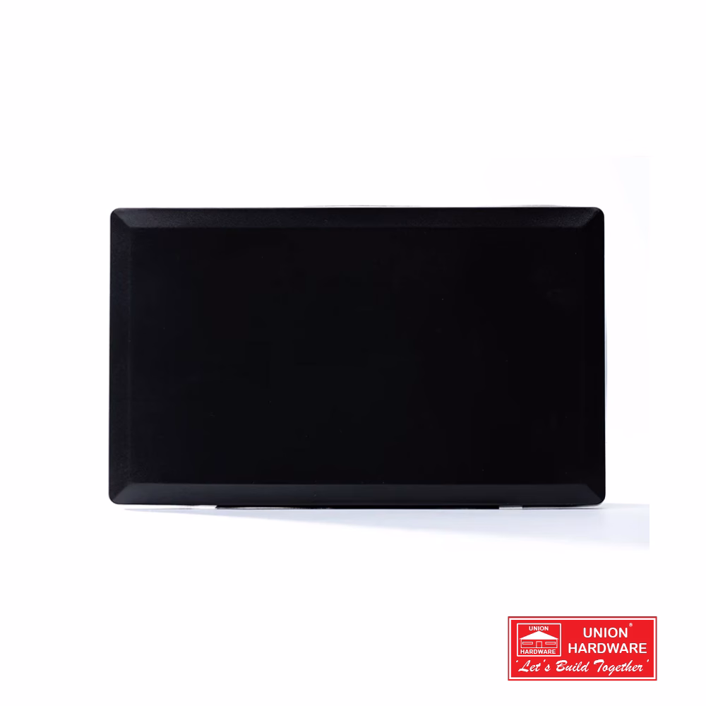 3X6 BLANK PLATE BLACK