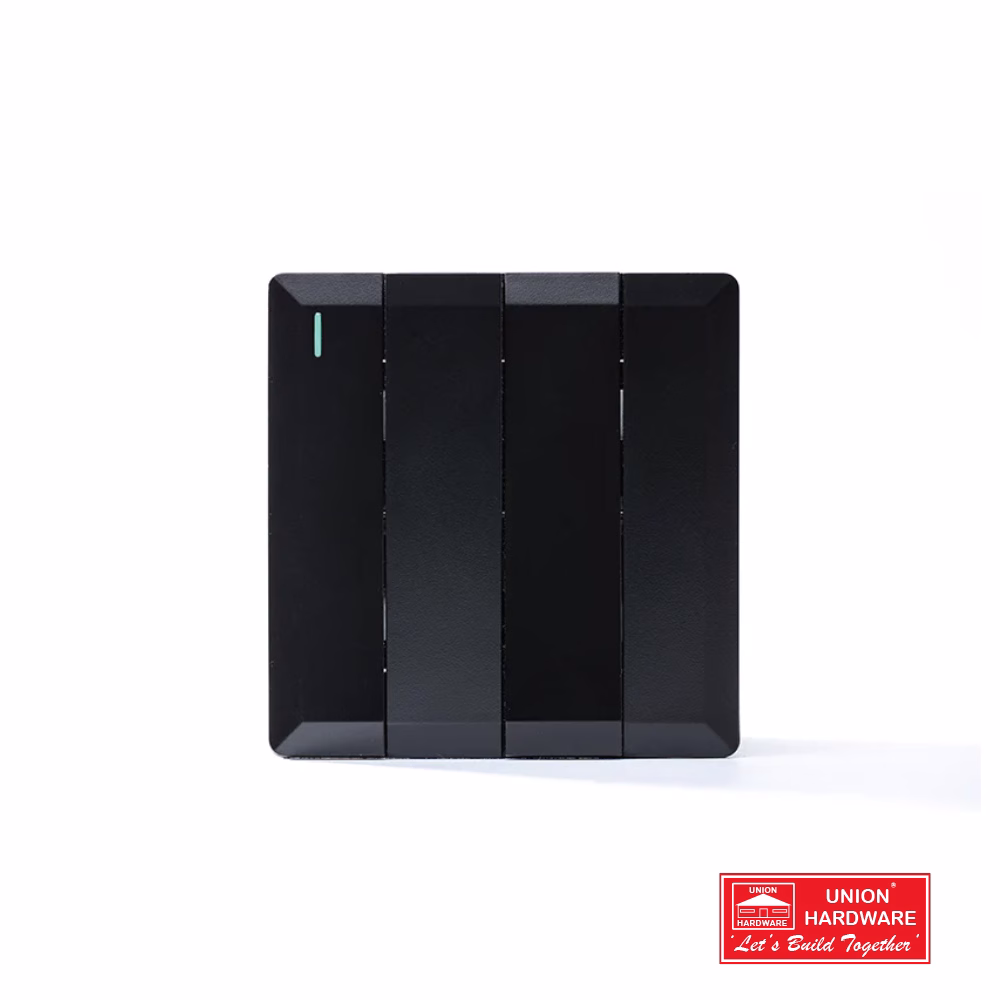 4G 1W PLATE SWITCH BLACK