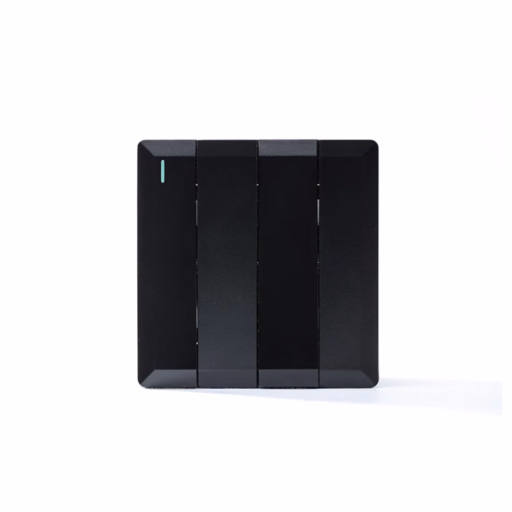 4g 1w Plate Switch Black