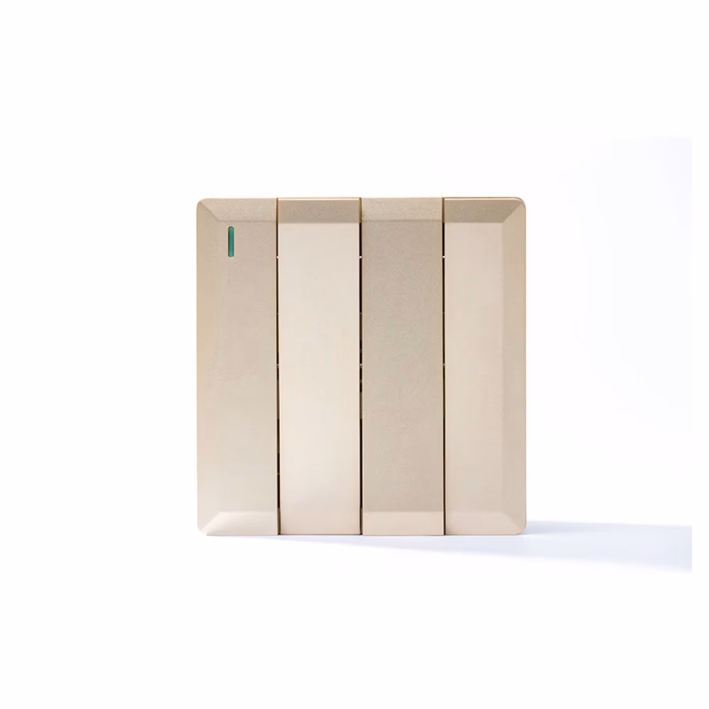 4g 1w Plate Switch Gold