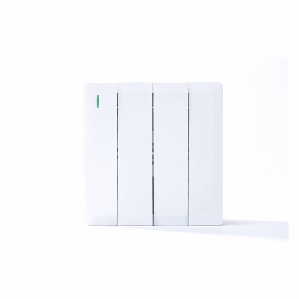 4g 1w Plate Switch White