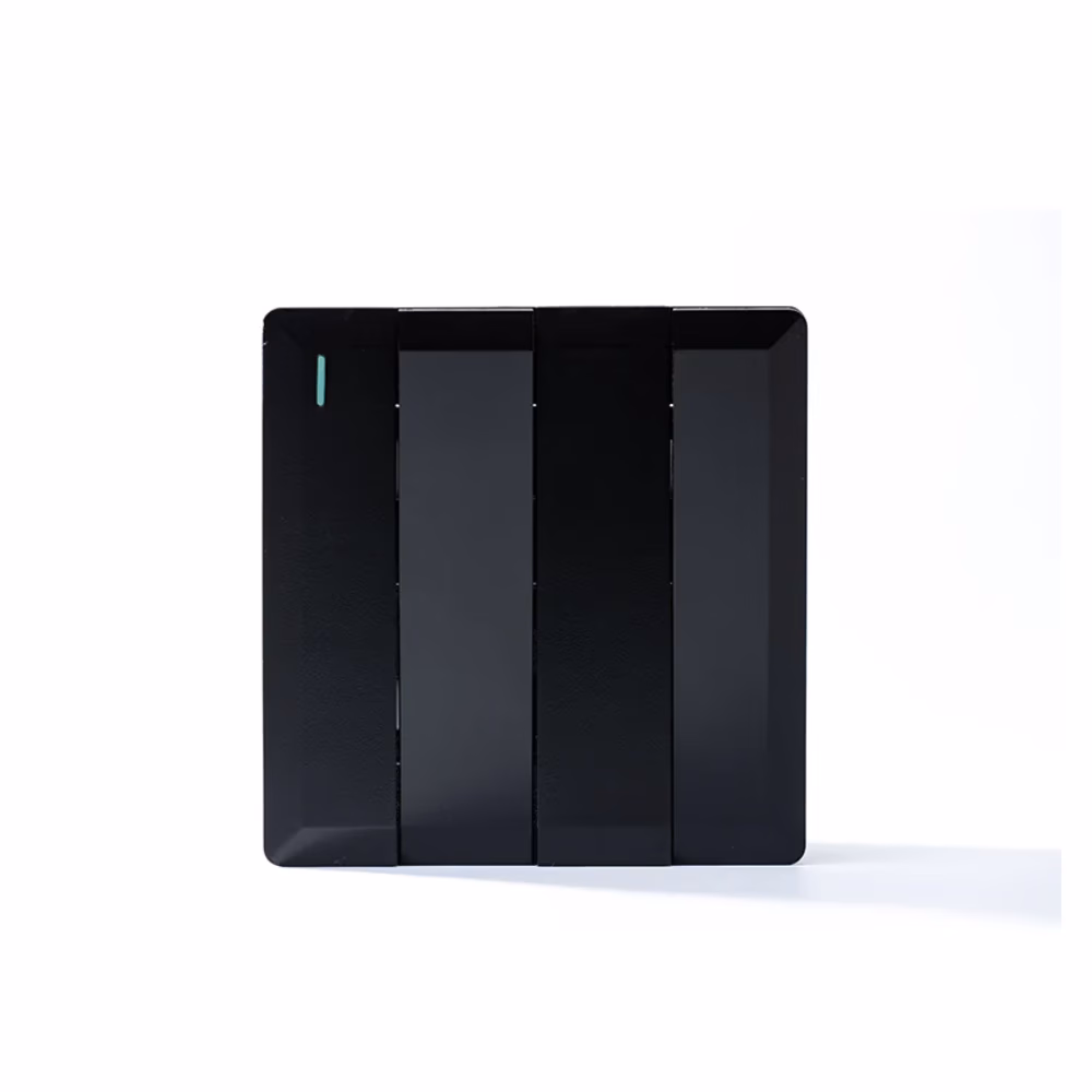 4g 2w Plate Switch Black