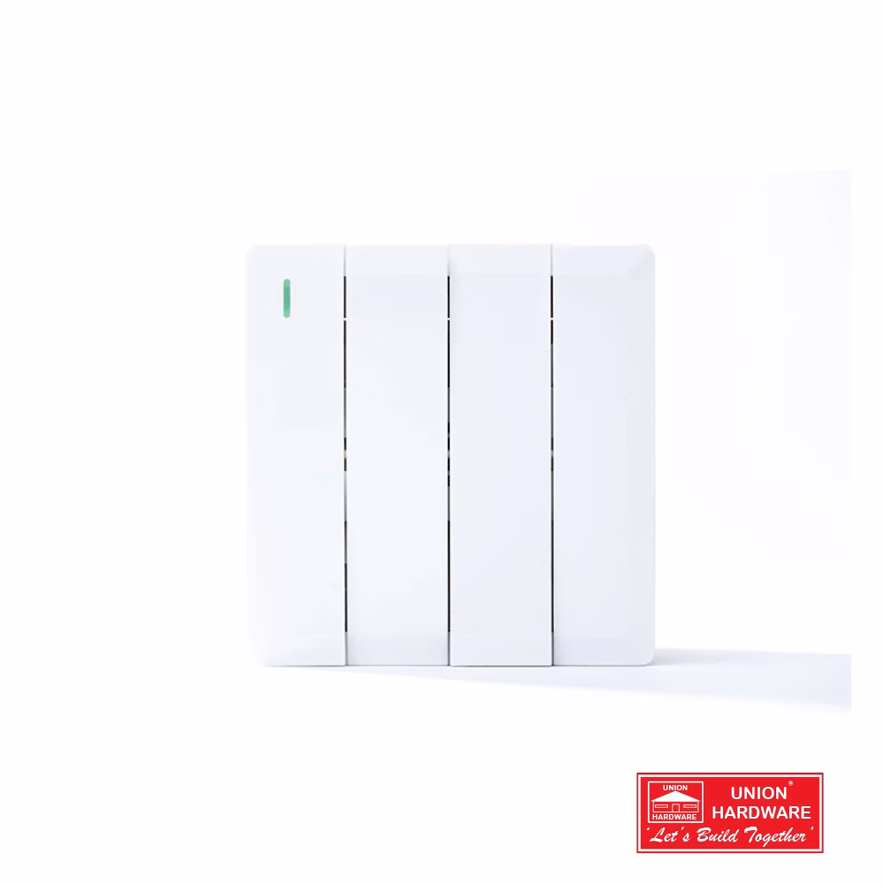 4G 2W PLATE SWITCH WHITE