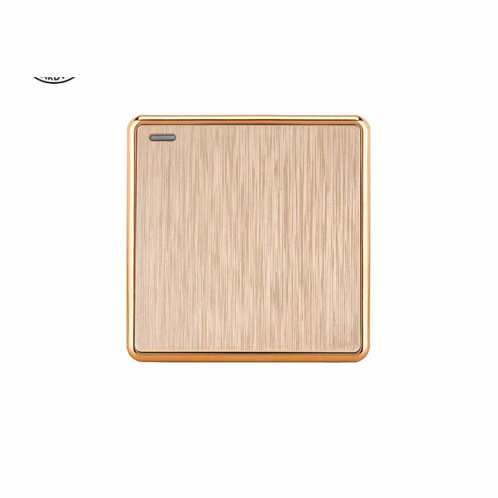Akkostar 1 Gang 1 Way Switch Gold