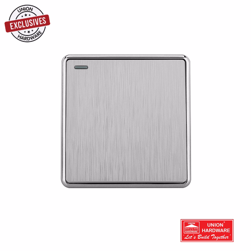 AKKOSTAR 1 GANG 1 WAY SWITCH SILVER
