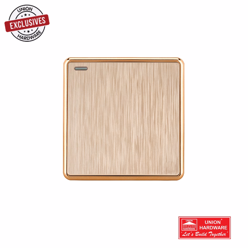 AKKOSTAR 1 GANG 2 WAY SWITCH GOLD