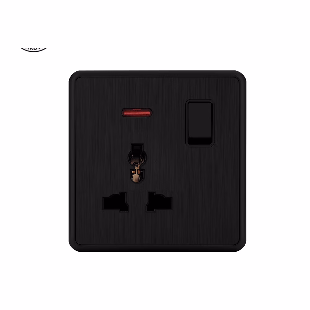 Akkostar 13a Switched Socket Black