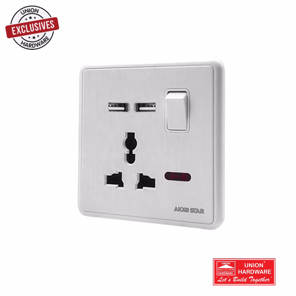 AKKOSTAR MULTIFUNCTION SOCKET AND 2 USB