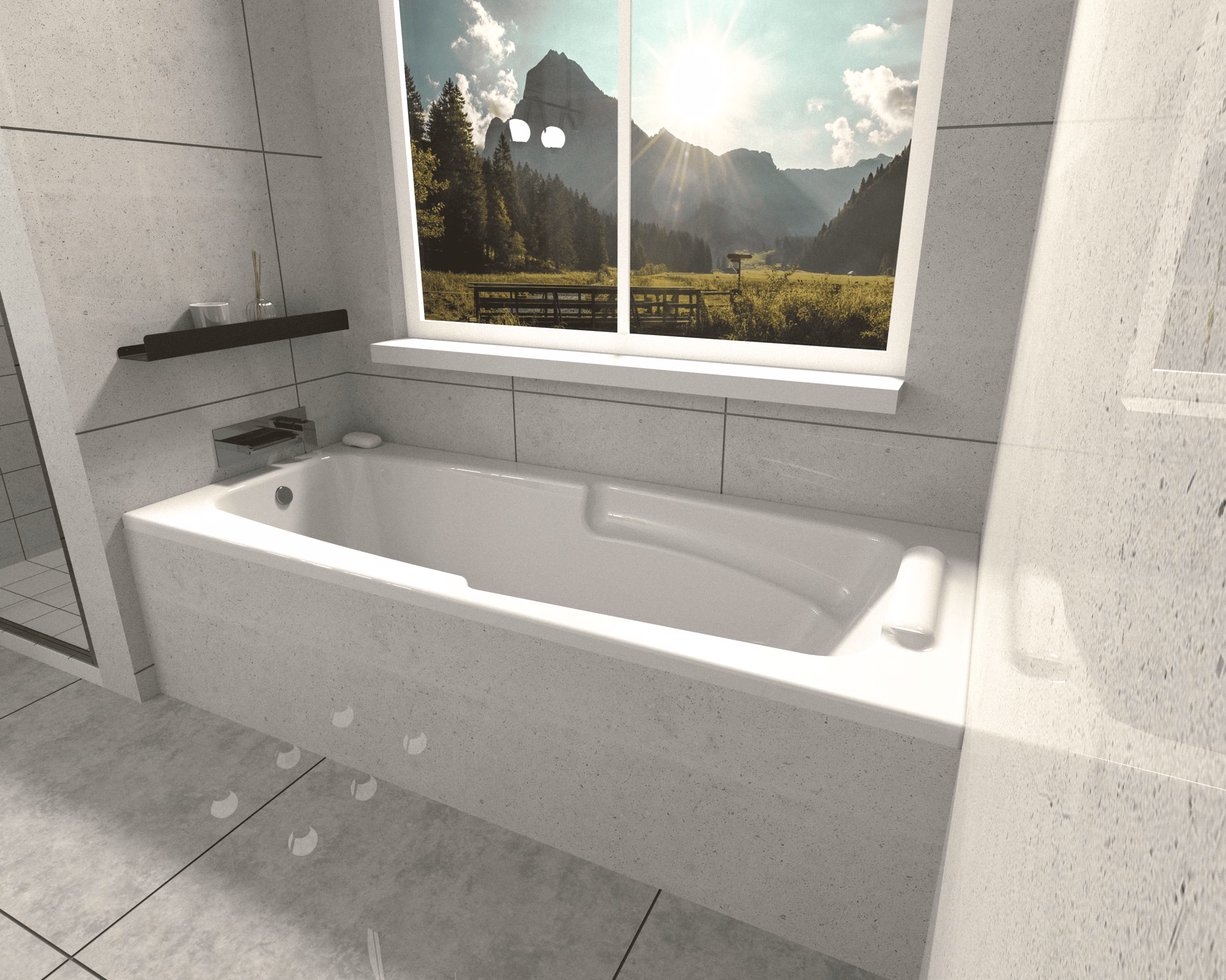 ASP NEW YORK D.I BATH WHI 1800X410MM NO HANDLES