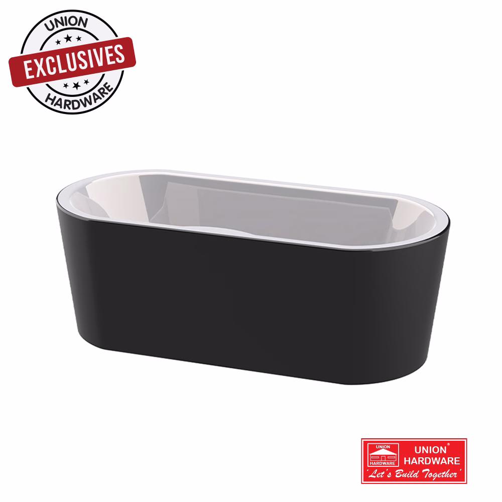 ASP PRAGUE 1 PC MT BLK FREE STANDING BATH 1865X890