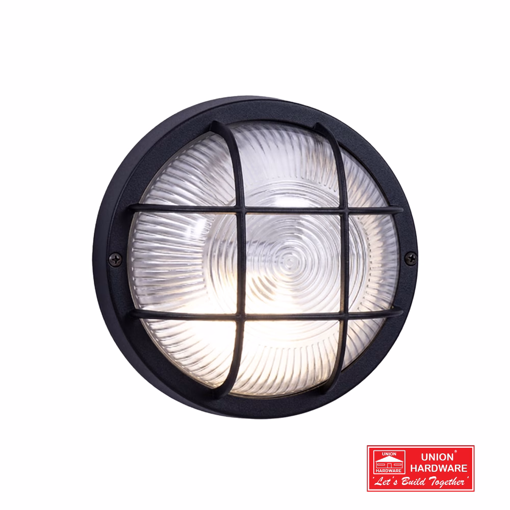 BST ROUND GRID PVC BULKHEAD BLACK