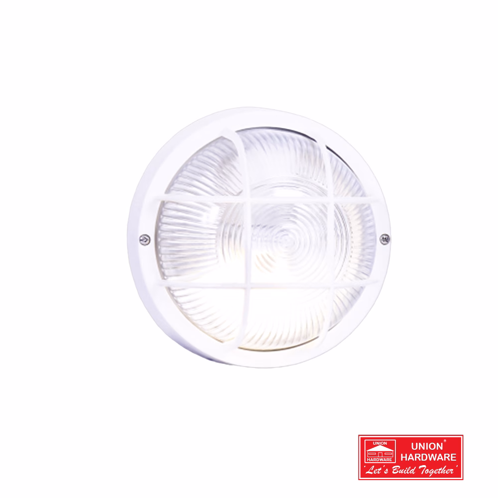 BST ROUND GRID PVC BULKHEAD WH