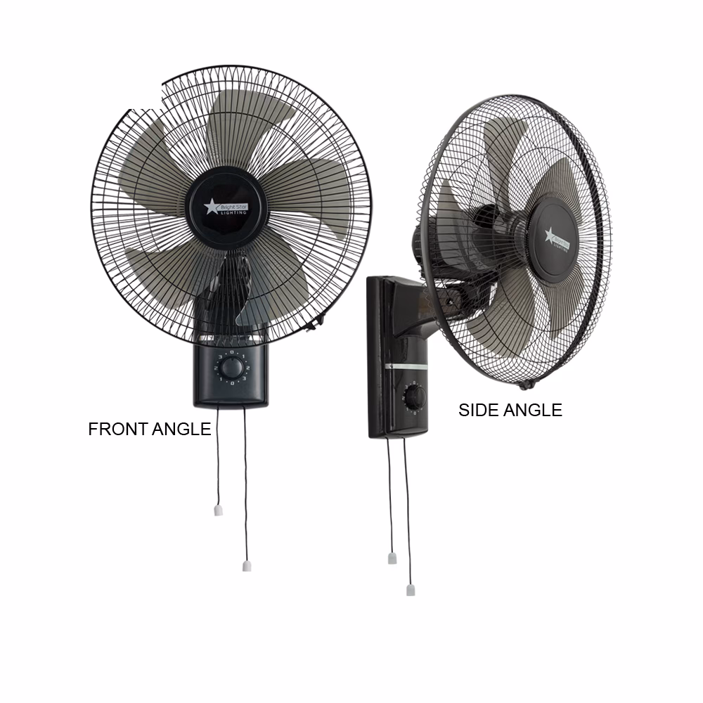 Bst Wall Fan 025 Black 16 Inch