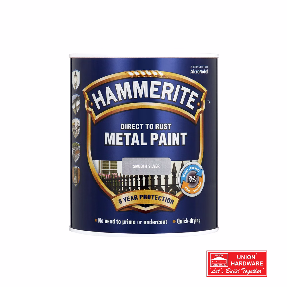 DULUX HAMMERITE SMOOTH SILVER 5LT