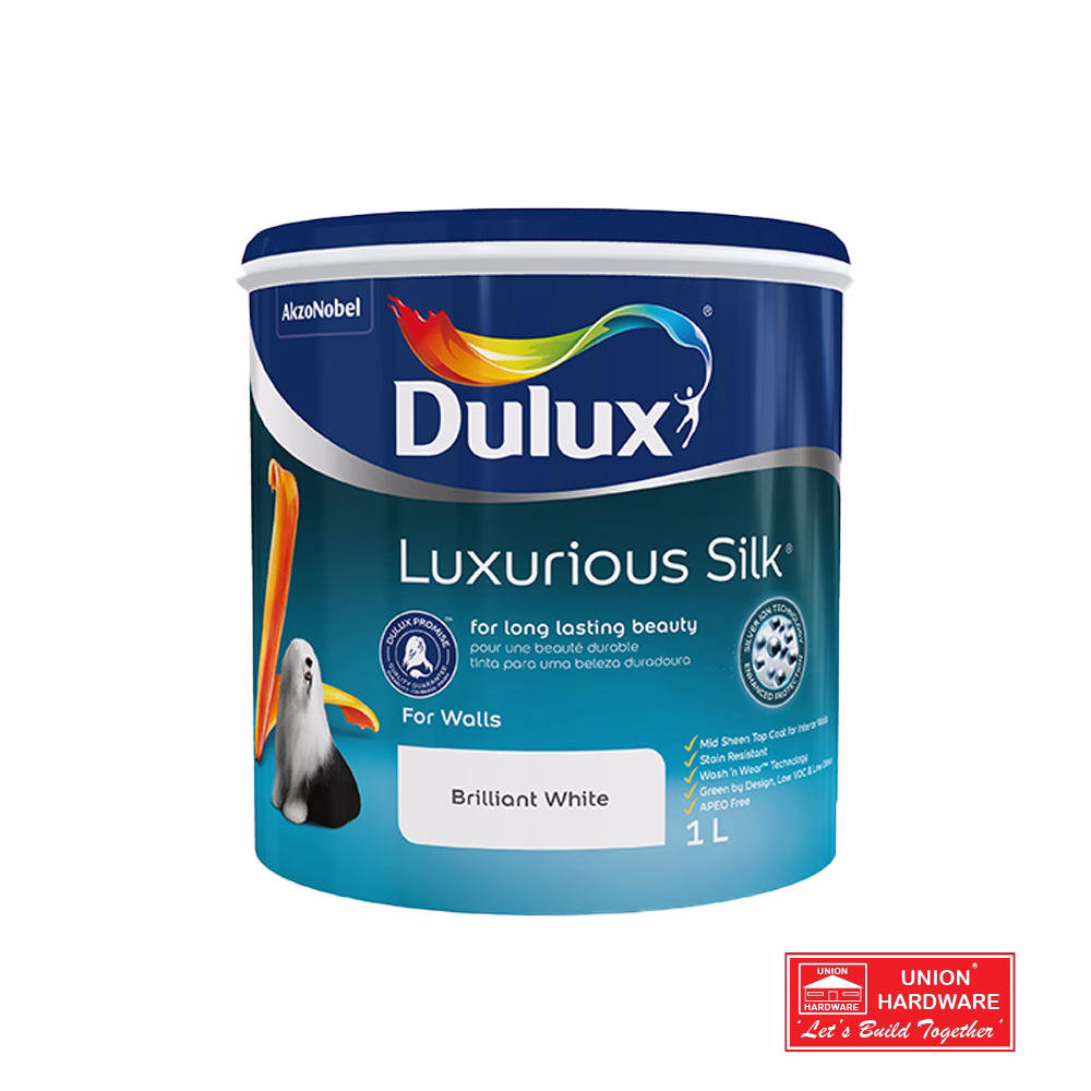 DULUX WASH N WEAR WHITE 1L