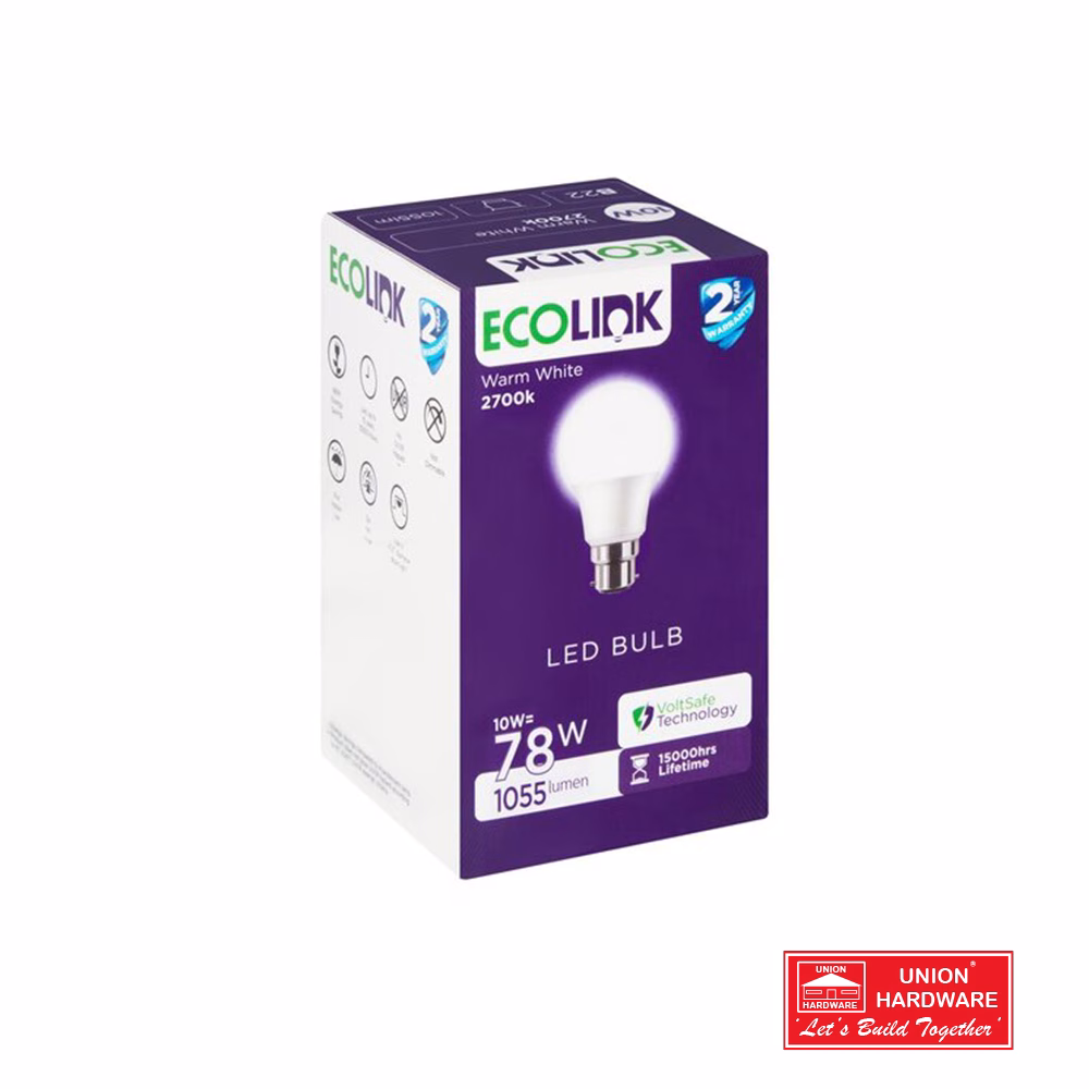 ECOLINK 10W LED BULB B22 2700K