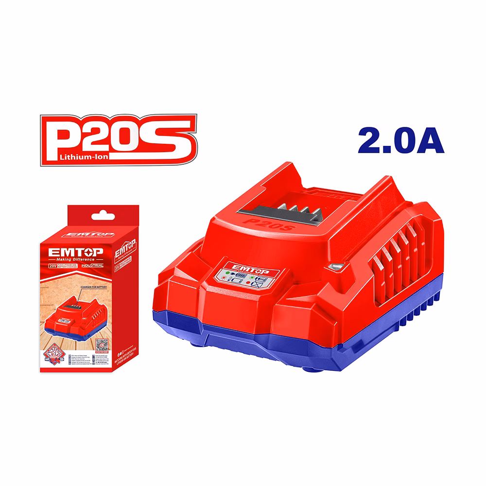 Emtop Battery Charger P20s 2.0ah Efcr202