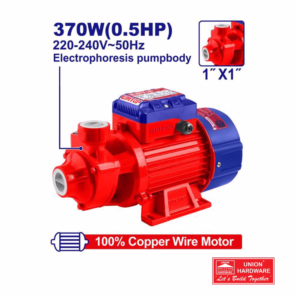 EMTOP CENTRIFUGAL PUMP 0.5HP 370W 25MM