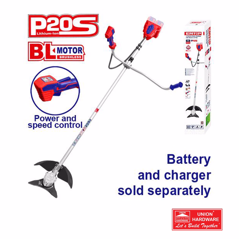 EMTOP CORDELESS BRUSH CUTTER TRIMMER 40V