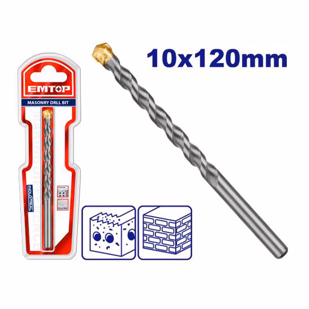 Emtop Massonary Drill Bit 10mm Tctip