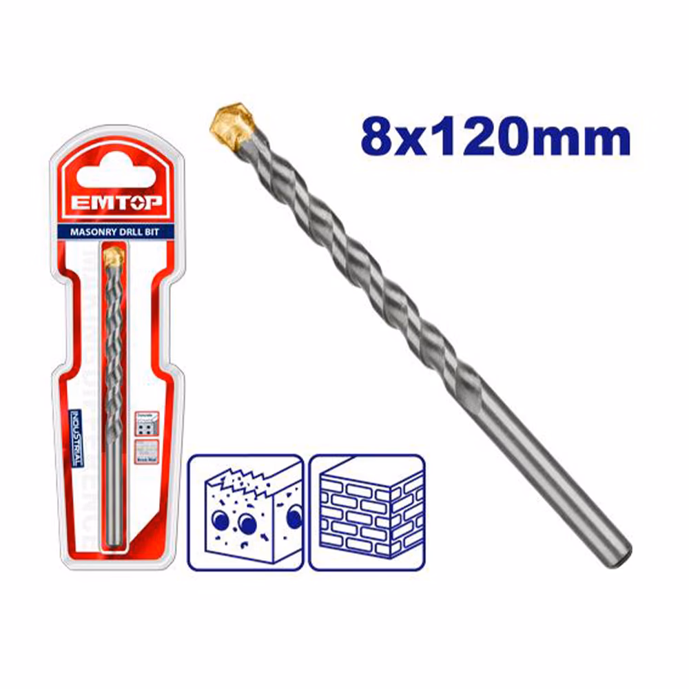 Emtop Massonay Drill Bit Tc Tip 8mm