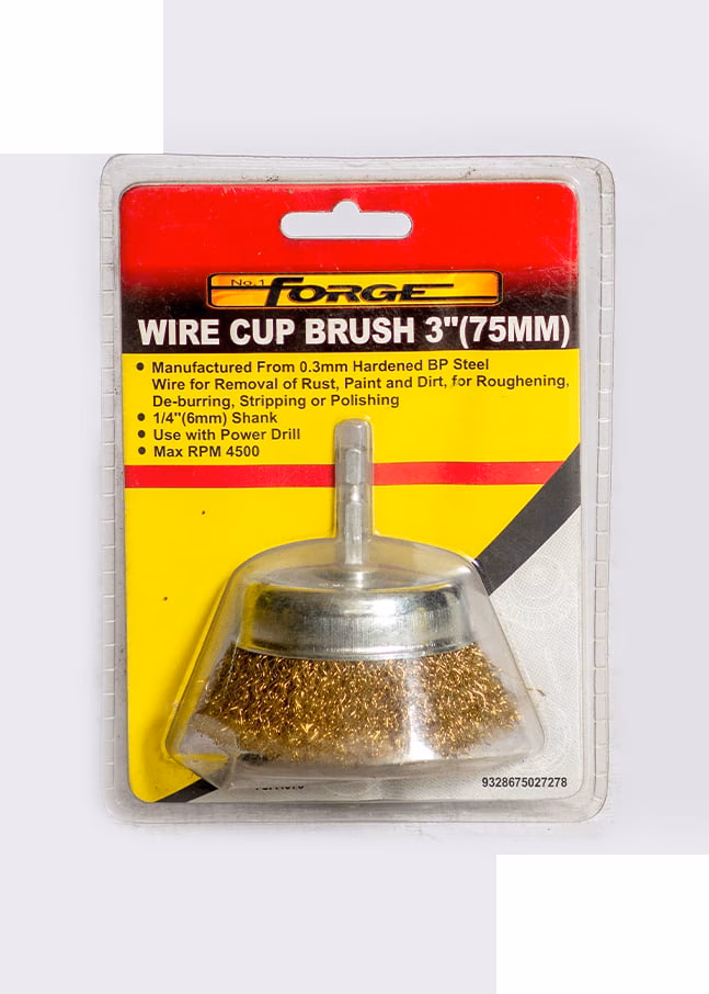 Forge 75mm Cup Wire Brush For Drill