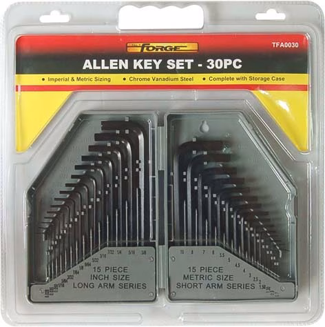 FORGE ALLEN KEY SET 30PCS MET. N IMP.