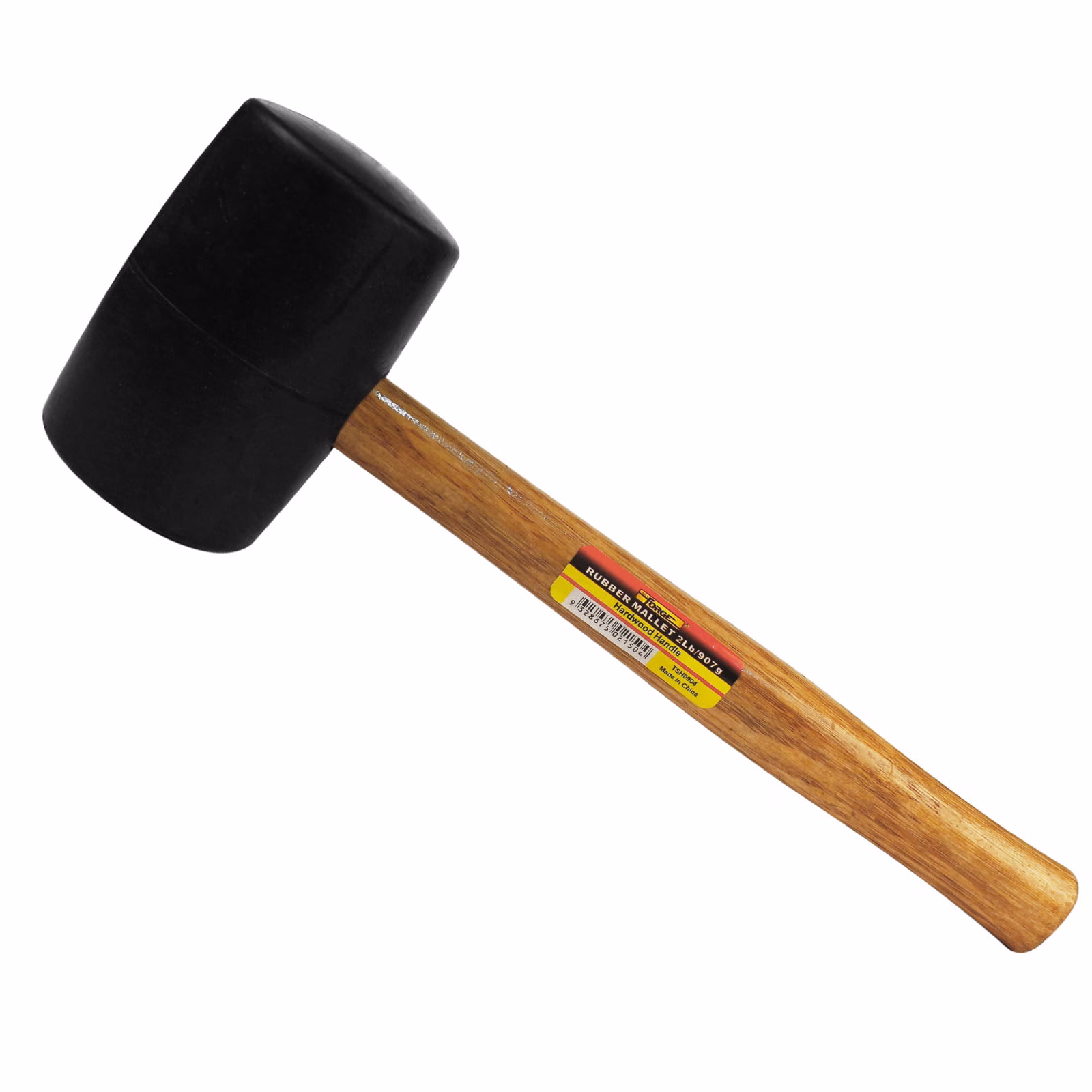 FORGE RUBBER HAMMER WOODEN HANDLE 900G