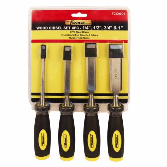 FORGE WOOD CHISEL SET CR-V 4PC