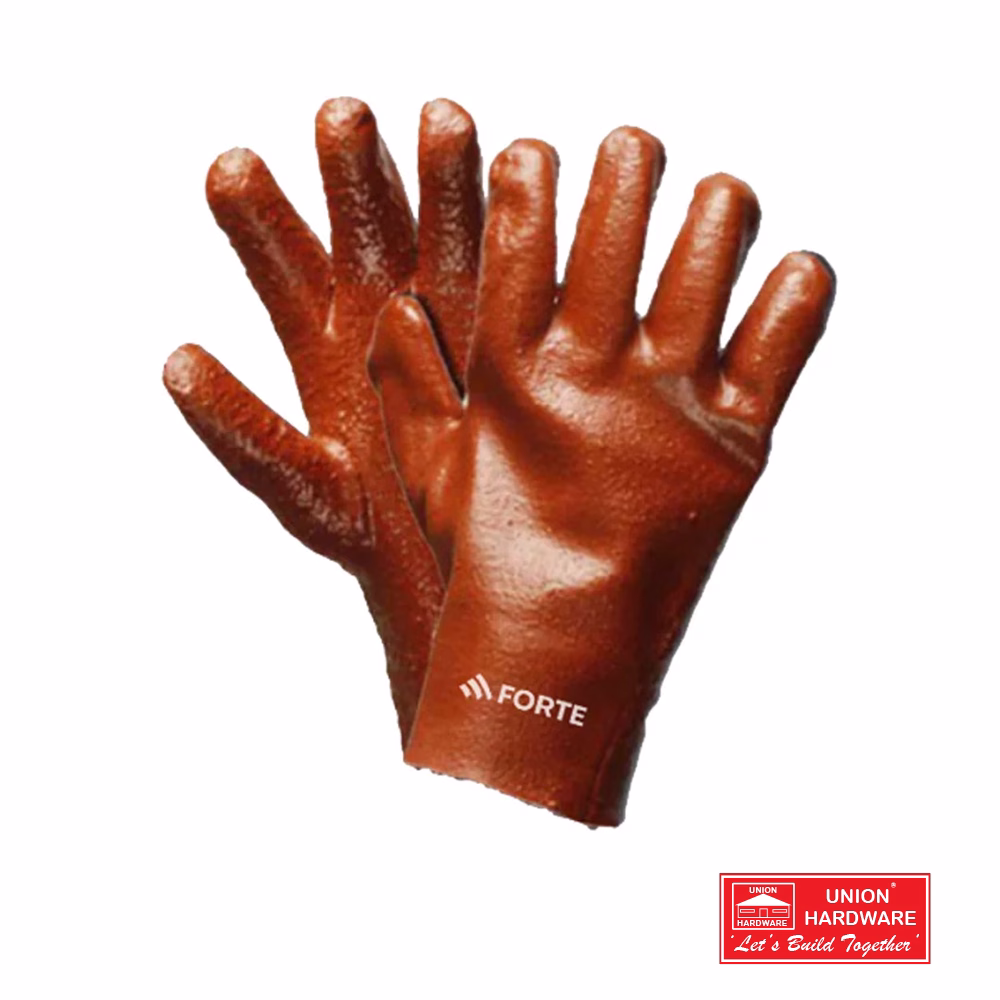 FORTE BROWN PVC GLOVES 27CM